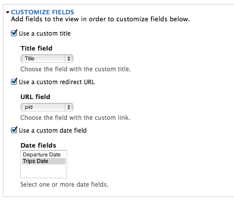 field selector